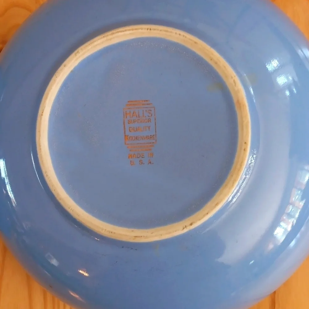 Hall's Superior Quality Kitchenware Serving Dishes Blue Morning Glory